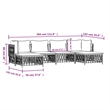 vidaXL 6 Piece Steel Garden Lounge Set in Anthracite