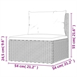 vidaXL 7 Piece Steel Large Garden Lounge Set in Gray