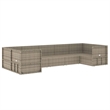 vidaXL 7 Piece Steel Large Garden Lounge Set in Gray