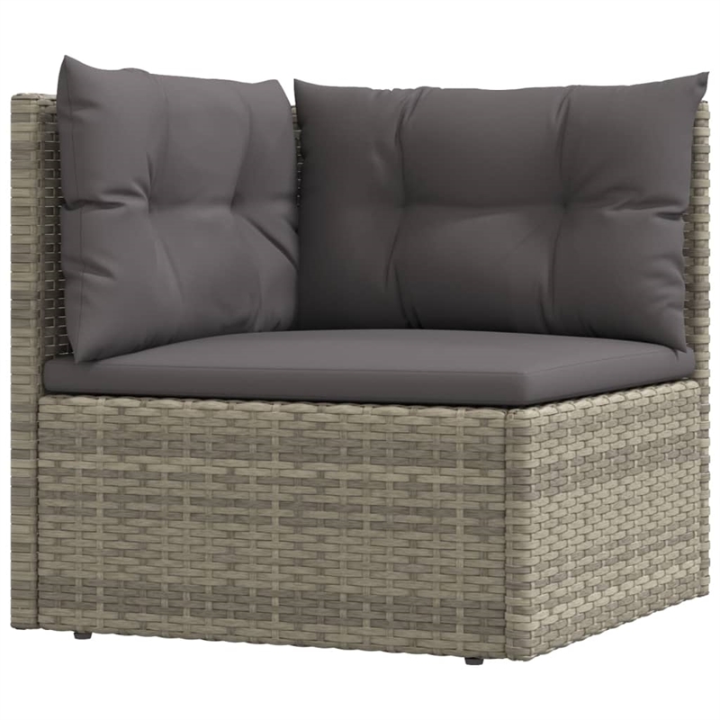 vidaXL 7 Piece Steel Large Garden Lounge Set in Gray