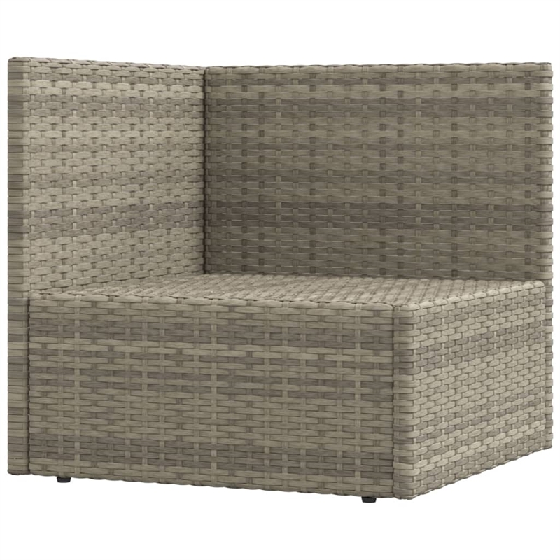 vidaXL 7 Piece Steel Large Garden Lounge Set in Gray