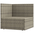 vidaXL 7 Piece Steel Large Garden Lounge Set in Gray