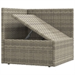 vidaXL 7 Piece Steel Large Garden Lounge Set in Gray