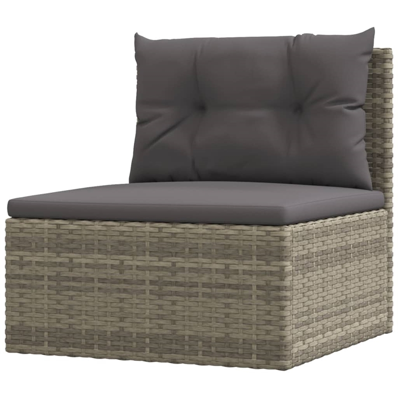 vidaXL 7 Piece Steel Large Garden Lounge Set in Gray