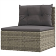 vidaXL 7 Piece Steel Large Garden Lounge Set in Gray