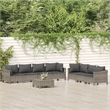 vidaXL 8 Piece Steel Garden Lounge Set in Gray