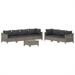 vidaXL 8 Piece Steel Garden Lounge Set in Gray