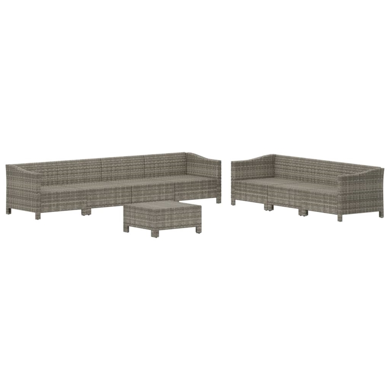 vidaXL 8 Piece Steel Garden Lounge Set in Gray