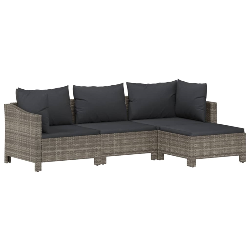 vidaXL 8 Piece Steel Garden Lounge Set in Gray