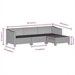 vidaXL 8 Piece Steel Garden Lounge Set in Gray