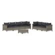 vidaXL 8 Piece Steel Garden Lounge Set in Gray
