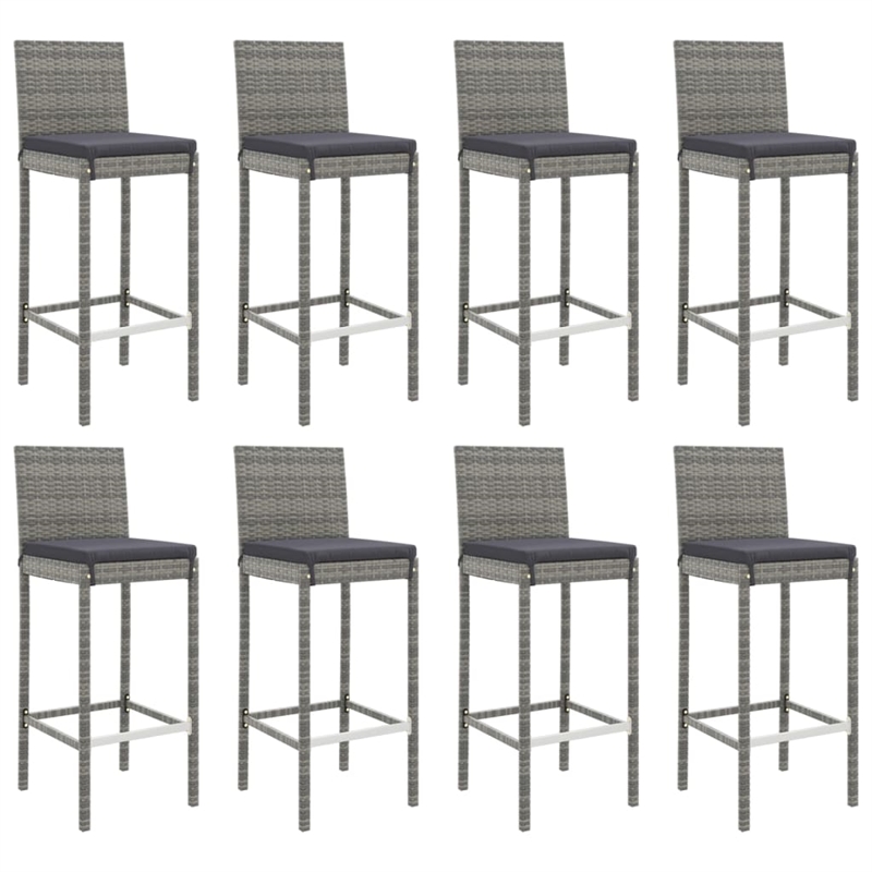 vidaXL 9 Piece Steel Bar Set in Gray