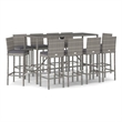 vidaXL 11 Piece Steel Bar Set in Gray