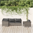 vidaXL 5 Piece Steel Garden Lounge Set in Gray