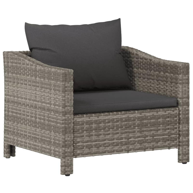 vidaXL 5 Piece Steel Garden Lounge Set in Gray