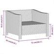 vidaXL 5 Piece Steel Garden Lounge Set in Gray