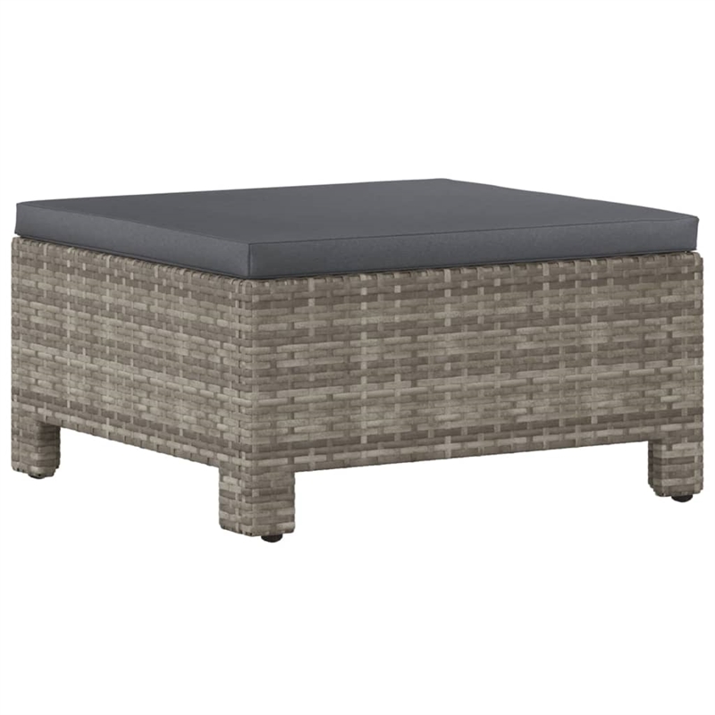 vidaXL 6 Piece Poly Rattan Medium Garden Lounge Set in Gray