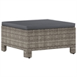 vidaXL 6 Piece Poly Rattan Medium Garden Lounge Set in Gray
