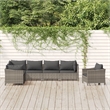 vidaXL 7 Piece Steel Garden Lounge Set in Gray