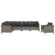 vidaXL 7 Piece Steel Garden Lounge Set in Gray