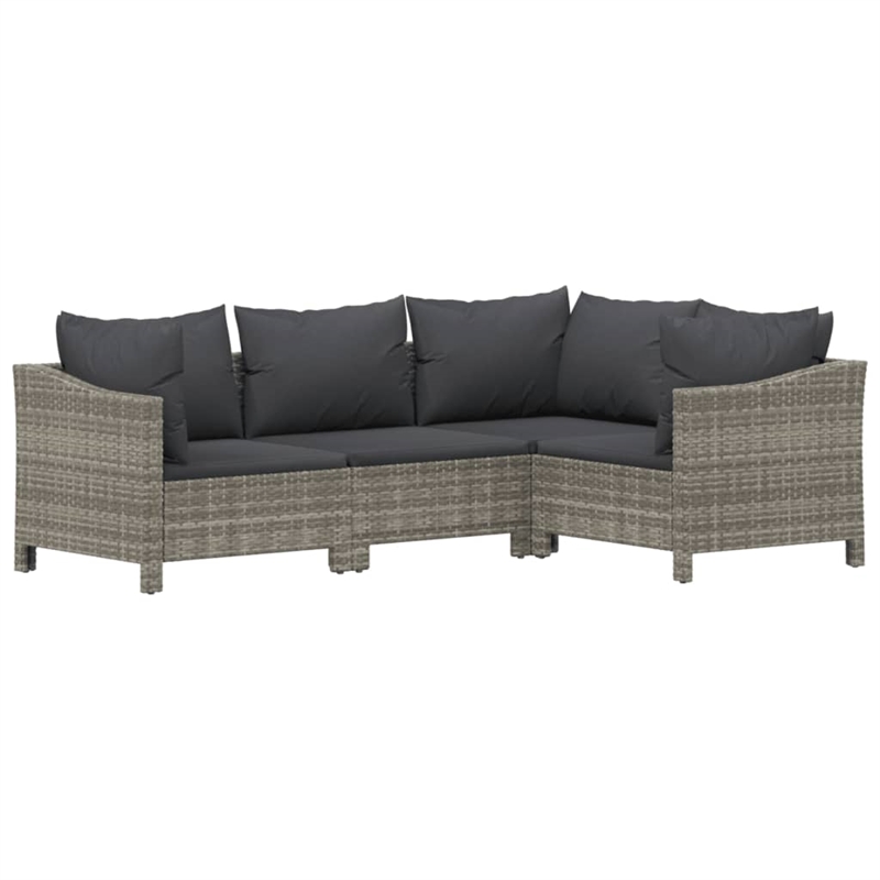 vidaXL 7 Piece Steel Garden Lounge Set in Gray