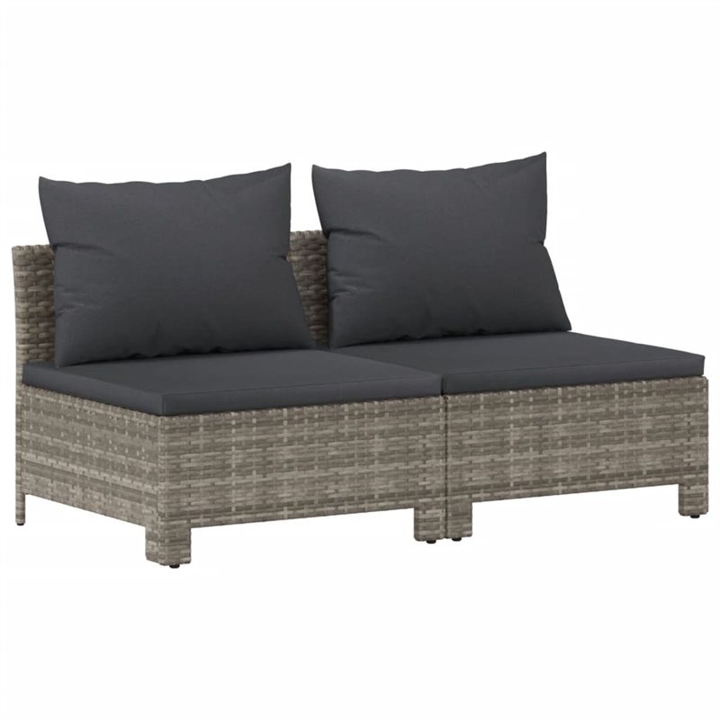 vidaXL 7 Piece Steel Garden Lounge Set in Gray