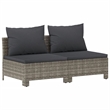 vidaXL 7 Piece Steel Garden Lounge Set in Gray