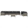 vidaXL 9 Piece Steel Garden Lounge Set in Gray