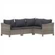 vidaXL 9 Piece Steel Garden Lounge Set in Gray