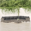 vidaXL 9 Piece Steel Garden Lounge Set in Gray