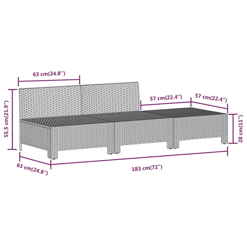 vidaXL 9 Piece Steel Garden Lounge Set in Gray