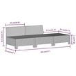 vidaXL 9 Piece Steel Garden Lounge Set in Gray
