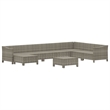 vidaXL 9 Piece Steel Garden Lounge Set in Gray