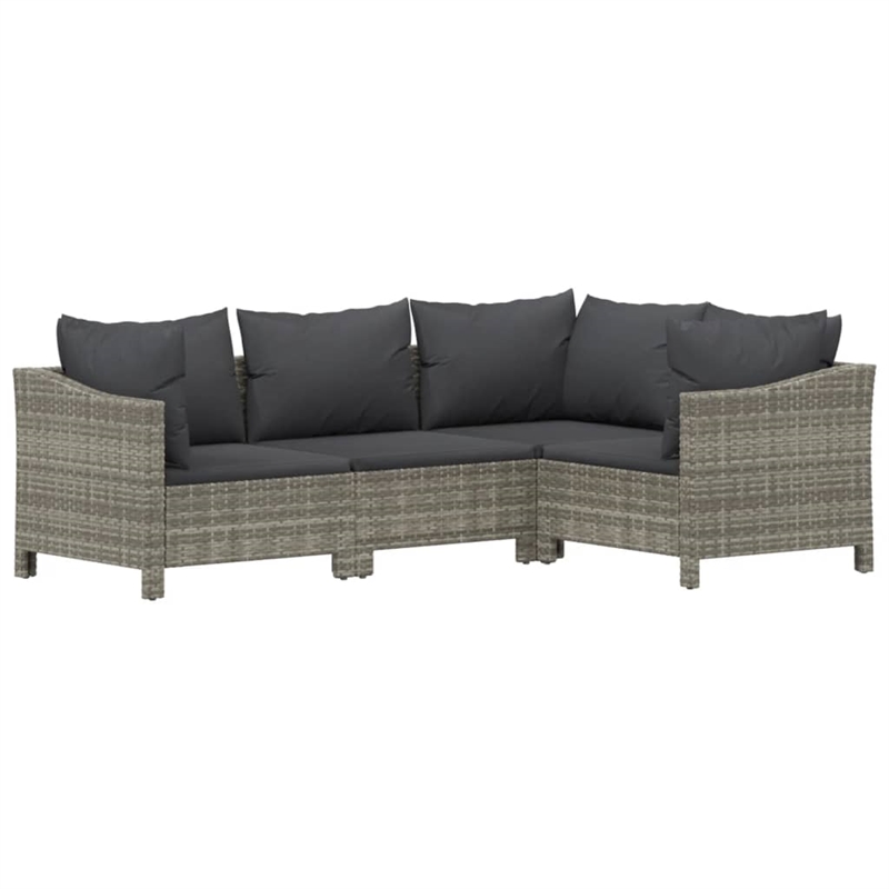 vidaXL 9 Piece Steel Garden Lounge Set in Gray