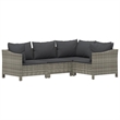 vidaXL 9 Piece Steel Garden Lounge Set in Gray