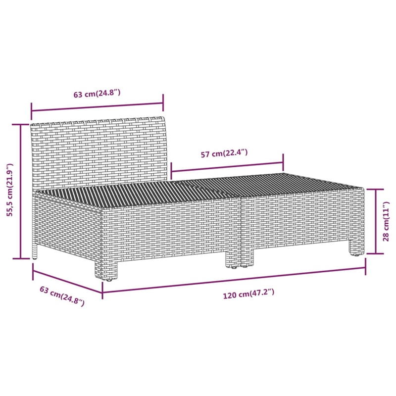 vidaXL 9 Piece Steel Garden Lounge Set in Gray