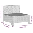 vidaXL 7 Piece Steel Garden Lounge Set in Gray