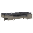 vidaXL 7 Piece Steel Garden Lounge Set in Gray