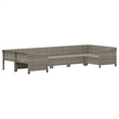 vidaXL 7 Piece Steel Garden Lounge Set in Gray