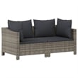 vidaXL 7 Piece Steel Garden Lounge Set in Gray