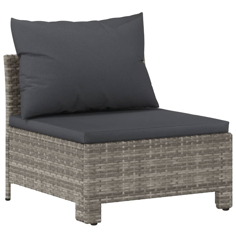 vidaXL 7 Piece Steel Garden Lounge Set in Gray