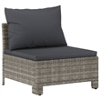 vidaXL 7 Piece Steel Garden Lounge Set in Gray