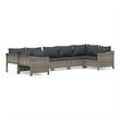 vidaXL 7 Piece Steel Garden Lounge Set in Gray