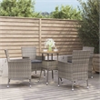vidaXL 5 Piece Steel Bistro Set in Gray