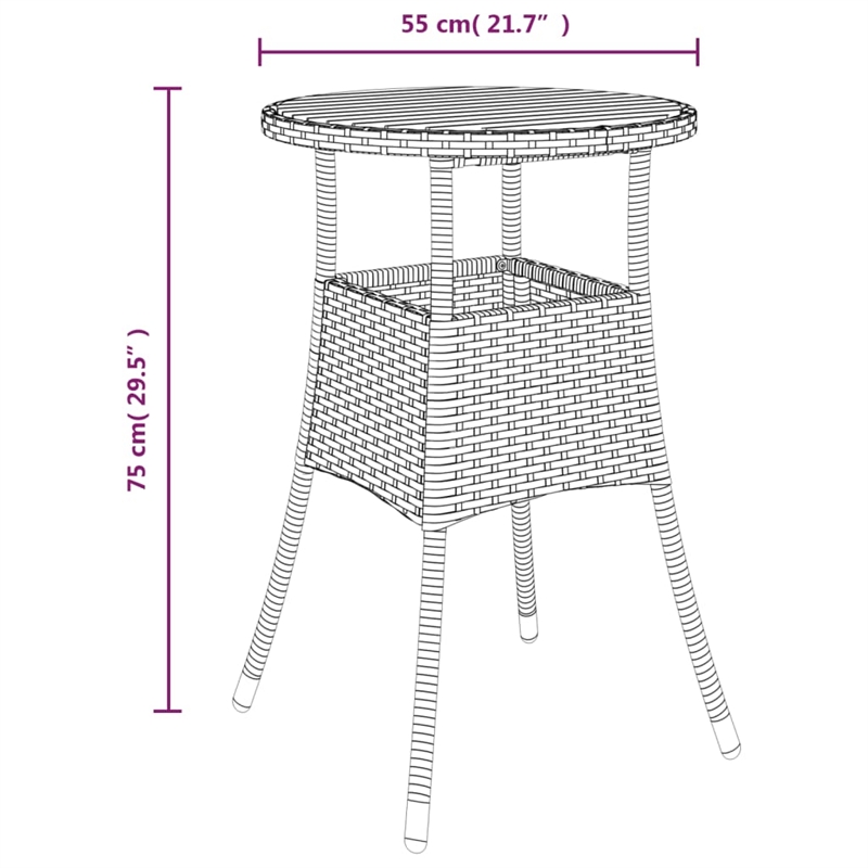 vidaXL 5 Piece Steel Bistro Set in Gray