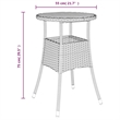vidaXL 5 Piece Steel Bistro Set in Gray