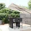 vidaXL 5 Piece Steel Small Bar Set in Black/Cream