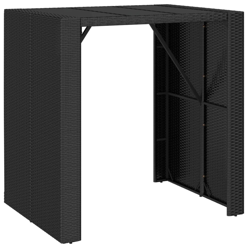 vidaXL 5 Piece Steel Small Bar Set in Black/Cream