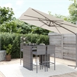 vidaXL 5 Piece Poly Rattan Bar Set in Gray