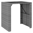 vidaXL 5 Piece Poly Rattan Bar Set in Gray